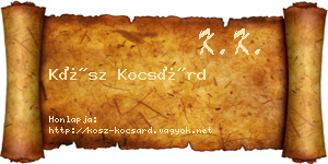 Kósz Kocsárd névjegykártya